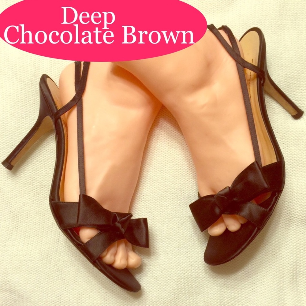 Kate Spade Sexy Stilettos Heels Sandals Brown 7.5